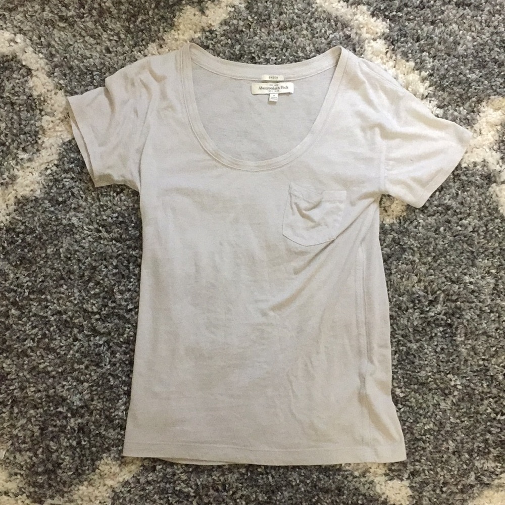 Sheer Scoop Neck Tee